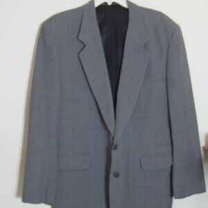 Fioravanti-Mens Size 40 Gray Windowpane 2 Button Jacket 4" Notch Lapels